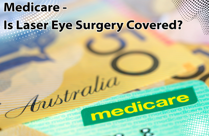 Blog post cover image. Says 'Medicare - Is Laser Eye Surgery Covered?'