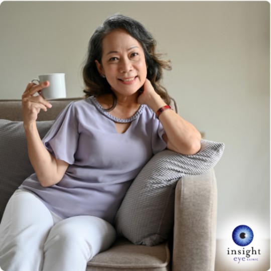 Woman happy after RLE Surgery
