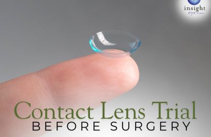 Image of contact lens on finger